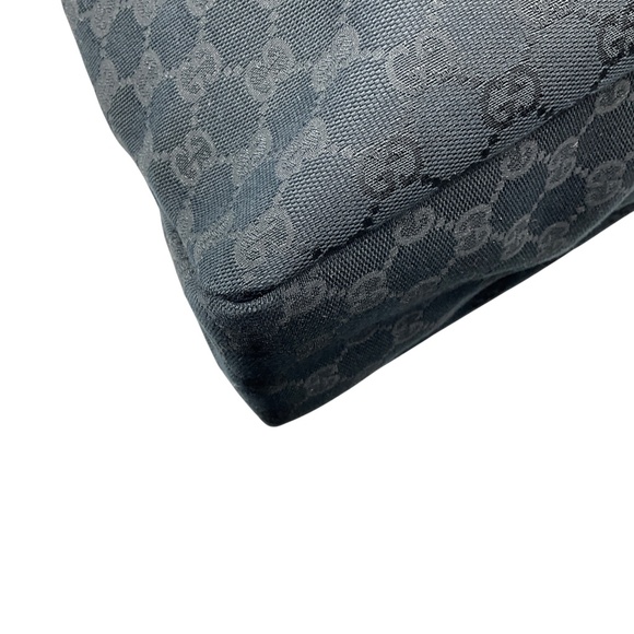 GUCCI BLACK HORSEBIT GG MONOGRAM CANVAS HOBO SHOULDER BAG - Picture 10 of 13